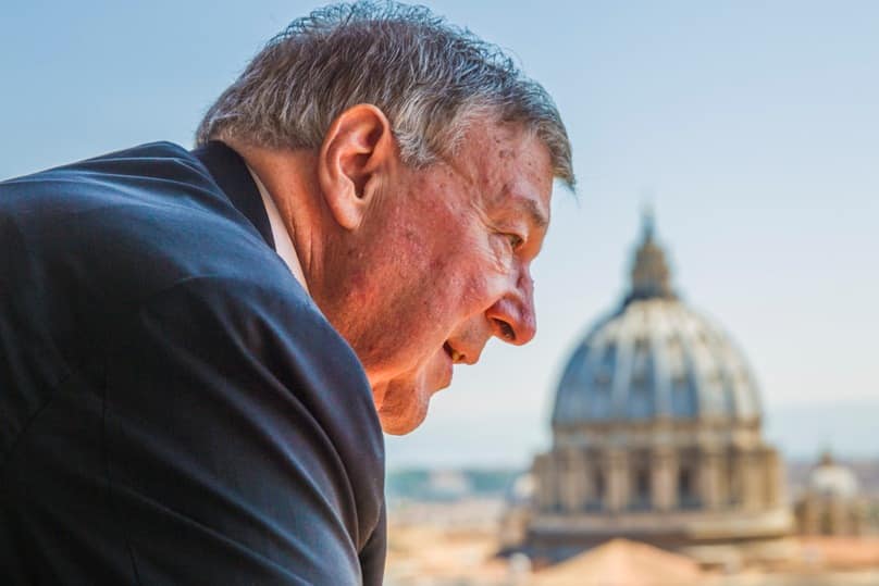 Cardinal George Pell, prefect of the Vatican Secretariat for the Economy, is pictured at the Vatican in this August 2014 file photo. Photo: CNS/Robert Duncan