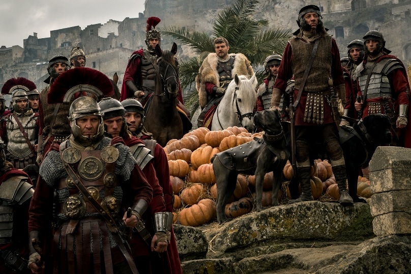 Toby Kebbell and Pilou Asbaek star in a scene from the movie Ben-Hur.