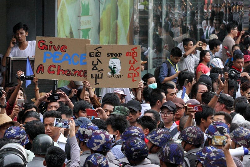 Rally for peace in Myanmar