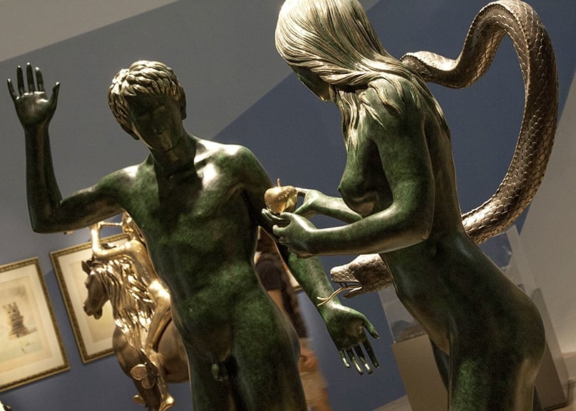 A sculpture of Adam and Eve by Salvador Dalí, cast in 1984. Photo: Fr Lawrence Lew OP