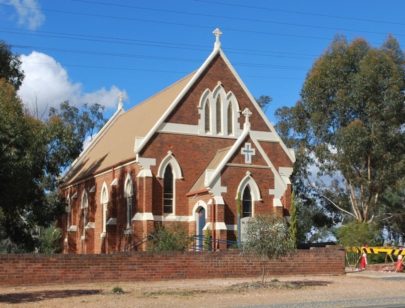 As the local priest, Fr Mullins had a major role in planning for St Joseph’s Church, Barmedman.