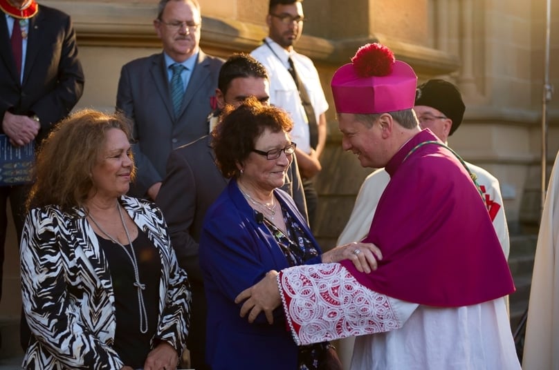 Thousands turned out to see Archbishop Anthony Fisher installed as the ninth Archbishop of Sydney on 12 November, 2014. Photo: Giovanni Portelli