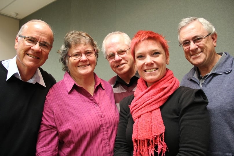 Danny Blakeney, Mary Profilio, Robert Beath, Danni Wright, and Brian Johnston will celebrate 100 years of the NSW Catholic deaf community. 
