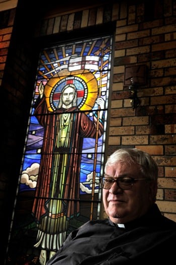 Fr Tony Daly at St Thomas More Church at Ruse in Sydney. Photo: Robert Pozo/Newspix
