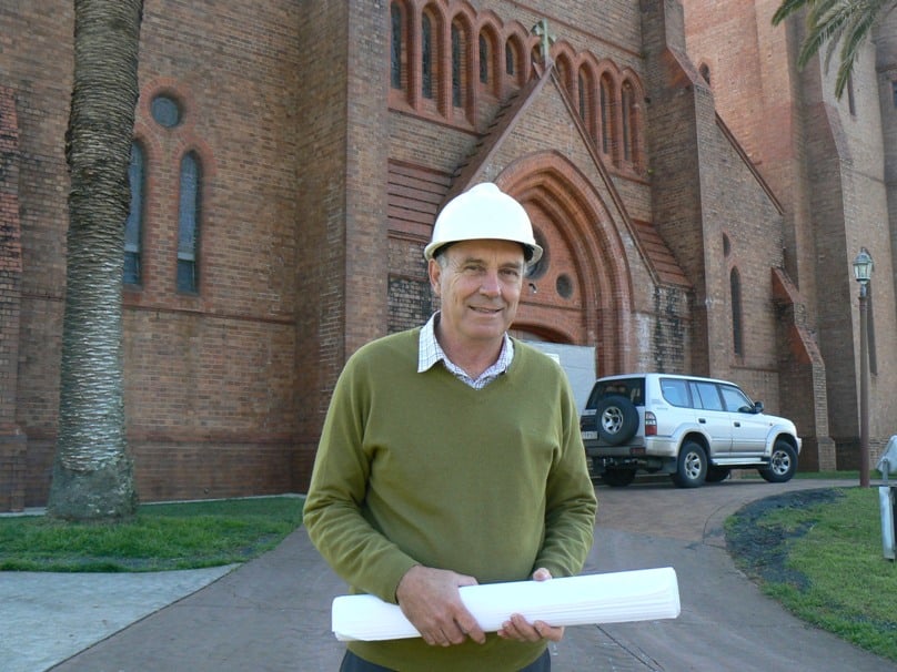 Cathedral restoration project manager and site manager Allan Marsh.