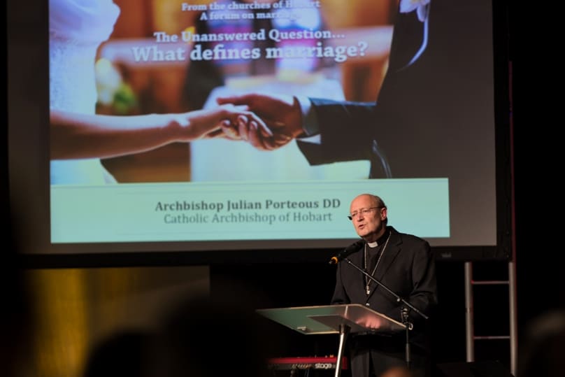 Archbishop Julian Porteous of Hobart has been found to have possibly breached Tasmania's anti-discrimination law in expressing Catholic teaching.