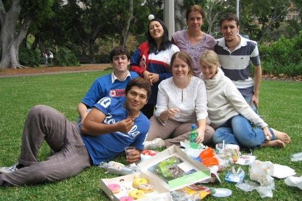 Mary Grace, centre, pictured with YMT members. Photo: Supplied