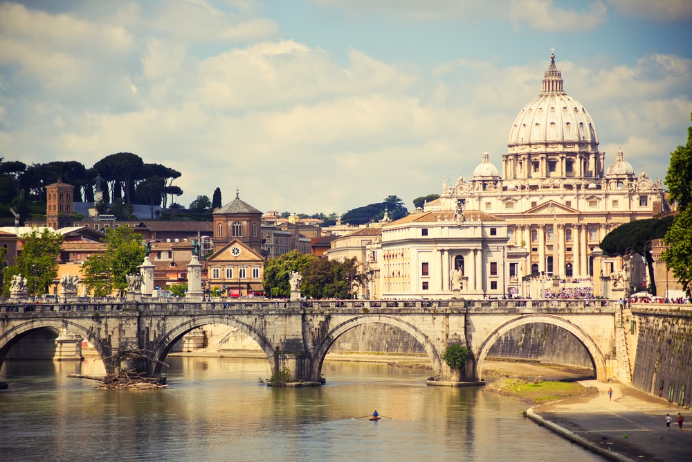 A view of St Peter's and  Ponte Sant'Angelo. Photo: Shutterstock