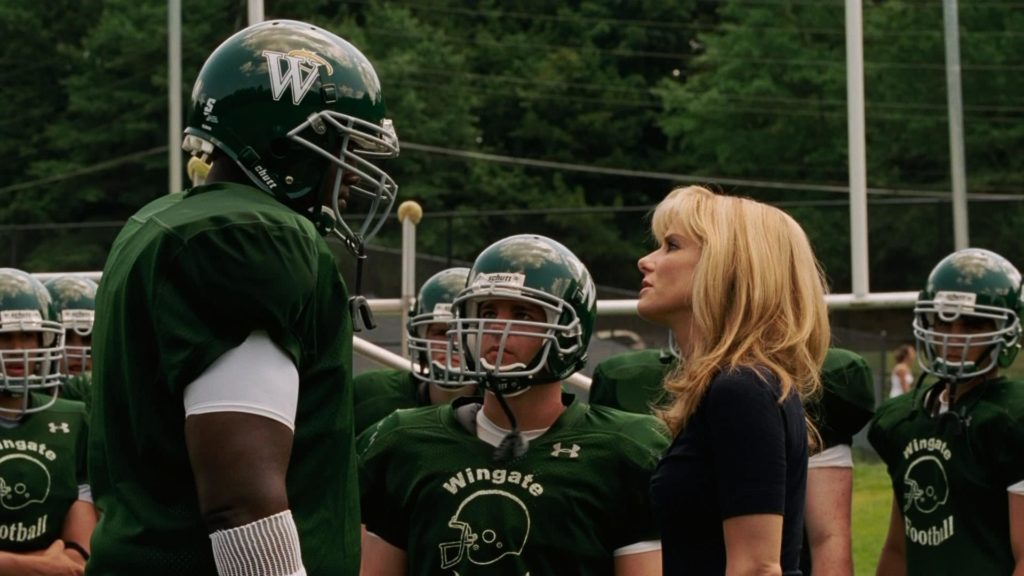Quinton Aaron and Sandra Bullock star in <i>The Blind Side</i>.