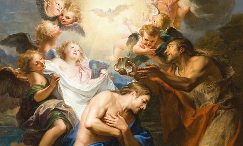 The Baptism of Christ by Antoine Coypel, circa 1690. Photo: Wikimedia Commons