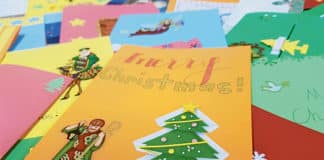 Some of the hand-made Christmas cards received at St Felix. Photo: Mathew De Sousa