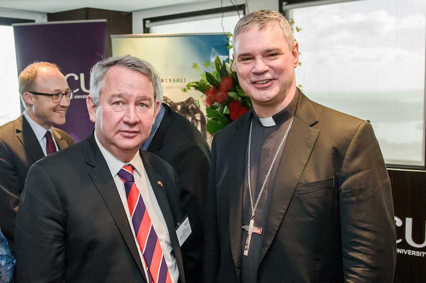 ACU Vice-Chancellor Greg Craven with author Archbishop of Melbourne Peter A Comensoli 