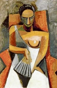Pablo Picasso's 'Woman with a fan' painted in 1908. Photo: Art Gallery of NSW