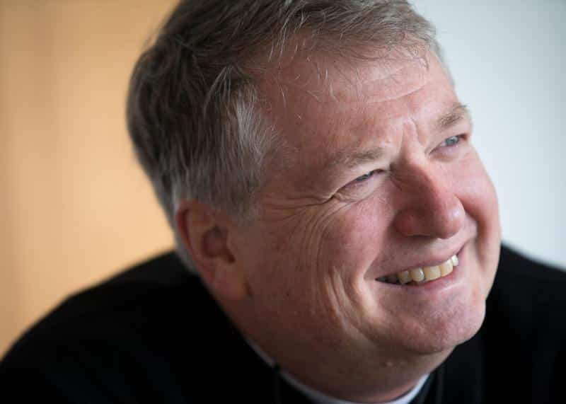 Archbishop Anthony Fisher of Sydney is seen during an interview Jan. 16 at the St. John Paul II National Shrine in Washington. Photo: CNS photo/Tyler Orsburn