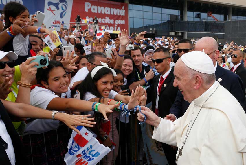 Pope Francis arrives in Panama