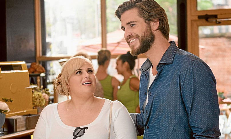 A clever satire of conventional rom-coms: Rebel Wilson and Liam Hemsworth star in Isn’t it Romantic. Photo: CNS photo/Warner Bros.