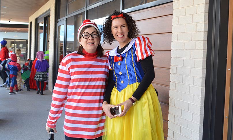 Amanda Westgate, Principal at St Patrick's Catholic Primary School, Mortlake, dresses up as Where's Wally for last year's Book Week.