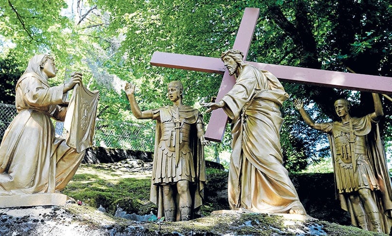 The Stations of the Cross at the Shrine of Our Lady of Lourdes in southwestern France. Photo: CNS photo/Paul Haring