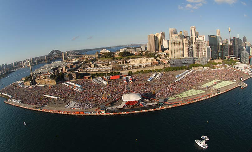 Thousands gather at Barangaroo, Sydney, for the World Youth Day Opening Mass in 2008. Photo: Archdiocese of Sydney