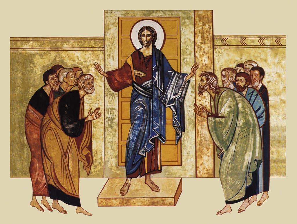 An icon of Christ entering the locked room with the apostles and disciples by Neocatechumenal Way founder Kiko Aguello. The Church's form of leadership was not the product of ‘cultural bias’ ... No, this structure was put in place by God, it has a Divine mandate, that is not and cannot be limited by cultural or history.