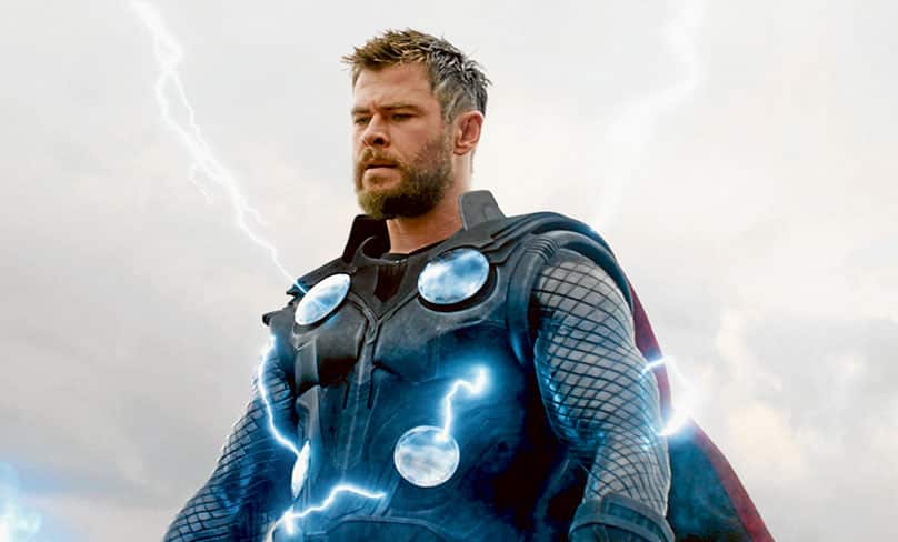 Chris Hemsworth stars as thor in Avengers: Endgame. Photo: CNS photo/Disney