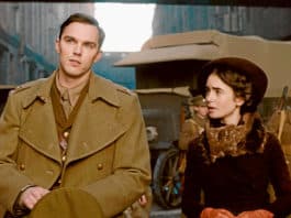 Nicholas Hoult plays J.R.R. Tolkien to Lily Collins’s Edith Bratt in a scene from Tolkien. Photo: CNS photo/Fox Searchlight
