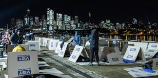this year there were 370 participants of the Vinnies CEO sleepout – a record number - raising funds and awareness about homelessness. Photo: Alphonsus Fok