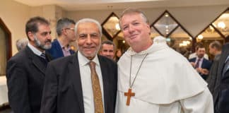 Australia’s Grand Mufti, Dr Ibrahim Abu Mohammad, joined Archbishop Anthony Fisher OP at the Iftar Dinner last week. Photo: Alphonsus Fok