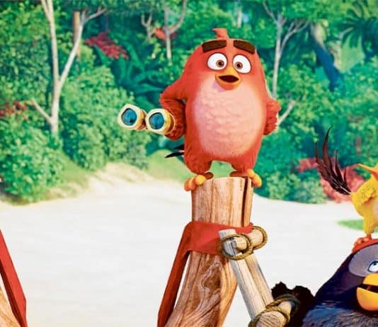 Animated characters Red, voiced by Jason Sudeikis, Chuck, voiced by Josh Gad, and Bomb, voiced by Danny McBride, appear in The Angry Birds Movie 2. Photo: CNS photo/Sony