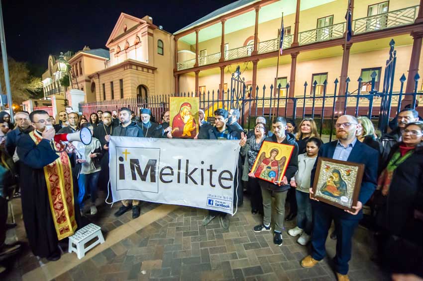 Sydney's Melkite Catholics peaceful protest