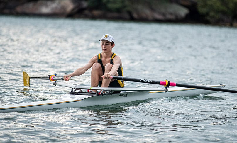 Will Clifton, 15-year-old student from Eileen O'Connor Catholic College at Lewisham, is currently one of the world’s fastest rowers for his age group. Photo: Alphonsus Fok