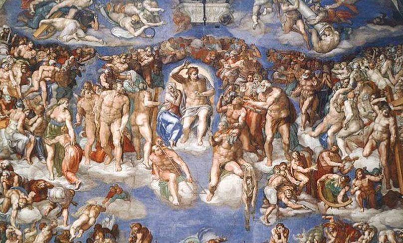 The Last Judgment by Michelangelo. from 1536 until 1541. Wikimedia Commons, Public Domain