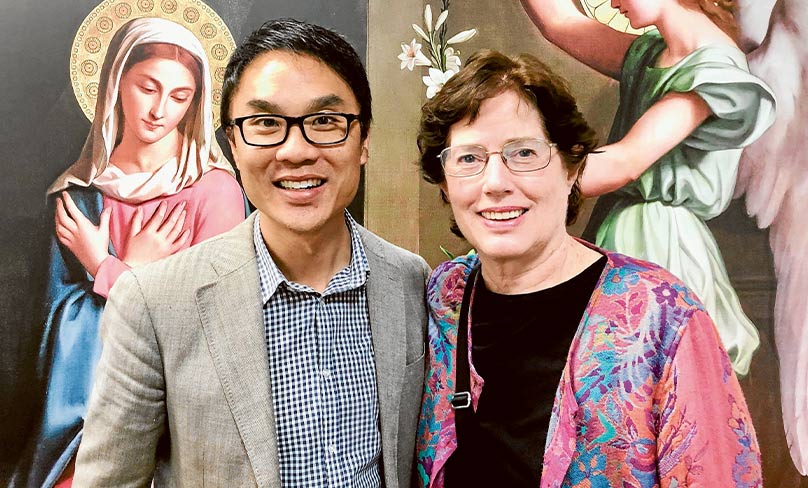 The Archdiocese of Sydney’s Parish 2020 Director Daniel Ang with Sherry Weddell. Photo: Helen Wagner