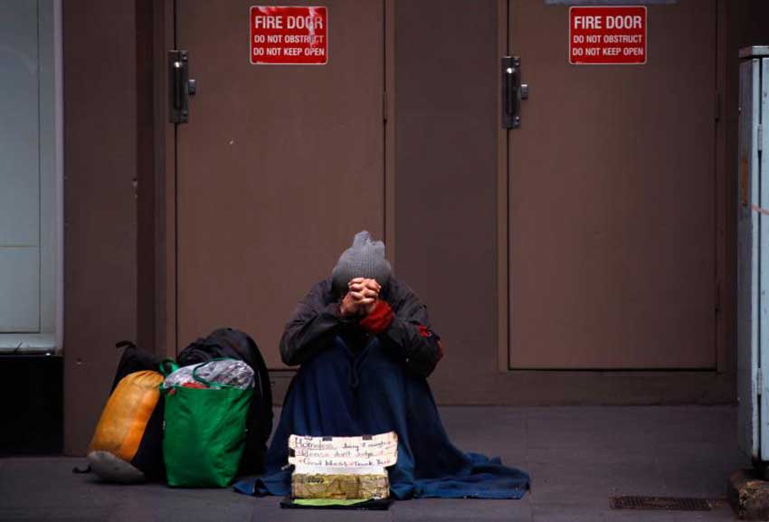 Every night, more than 116,000 Australians experience homelessness. A quarter are young people aged under 18. PHOTO: CNS/David Gray, Reuters