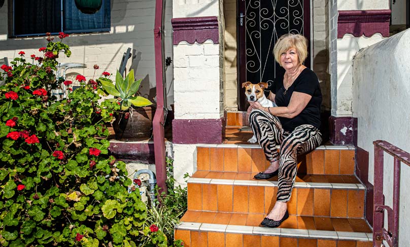 Rita Burrows and her husband pays three quarters of their combined aged pension on rent. Photo: Alphonsus Fok