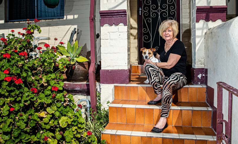 Rita Burrows and her husband pays three quarters of their combined aged pension on rent. Photo: Alphonsus Fok