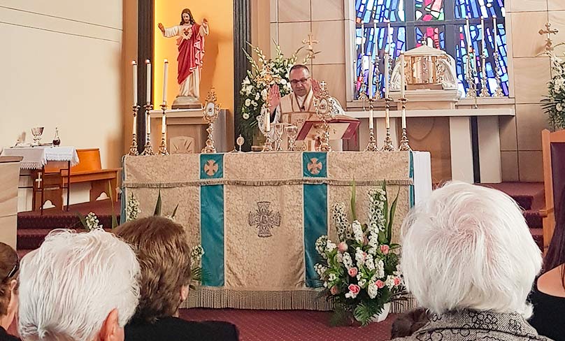 Hundreds packed the Punchbowl parish to celebrate the 102nd anniversary of Our Lady’s final apparition in Fatima with Mass celebrated by Parish Priest Fr Joseph Gedeon. Photo: Mathew De Sousa
