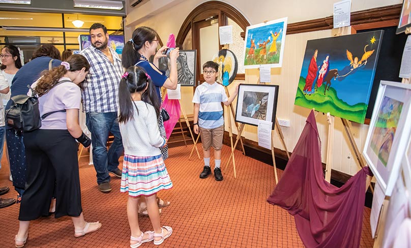 All 56 artworks are now on display at Notre Dame University until the Epiphany, 6 January, 2020. Photo: Giovanni Portelli