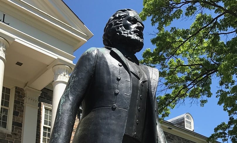 Frederick Douglass Statue at Morgan State University in Baltimore. Photo: Eli Pousson/Flickr,Public Domain