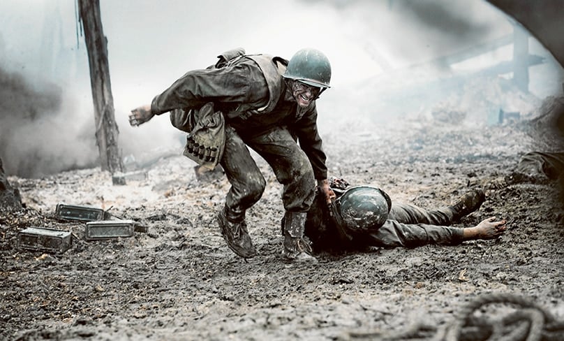 War is hell: Andrew Garfield stars in Hacksaw Ridge. Photo: CNS photo/Cross Creek Pictures