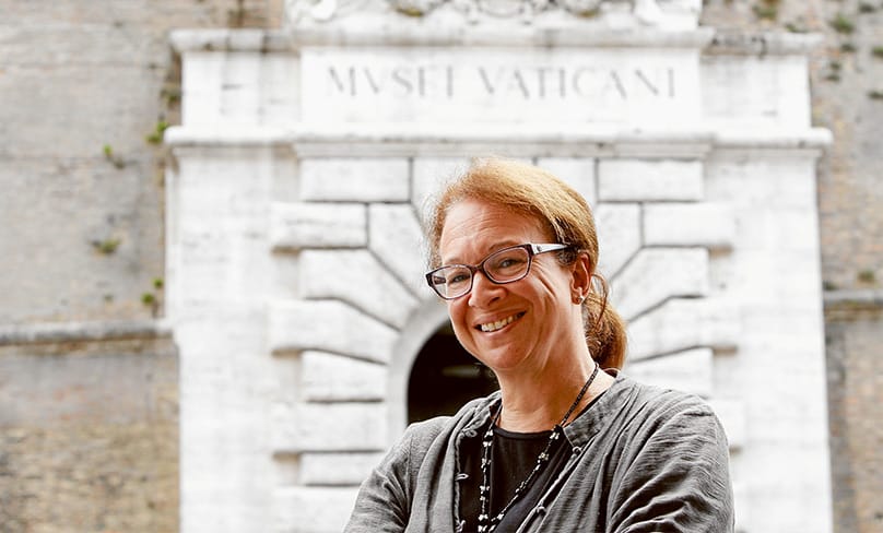 Art historian Elizabeth Lev created the Masters’ Gallery Rome, a new virtual tour website for Rome’s artistic heritage. Photo: CNS photo/Robert Duncan