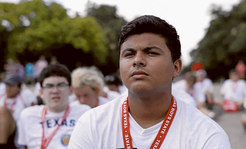 Steven Garza is shown in the 2020 documentary Boys State. Photo: CNS photo/courtesy A24 Films