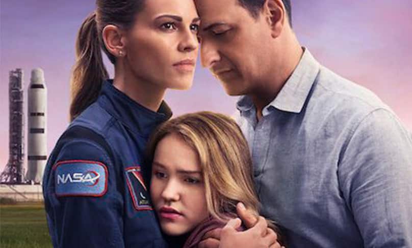 Hilary Swank, Josh Charles and Talitha Eliana Bateman star in "Away" streaming on Netflix. Photo: CNS photo/Netflix