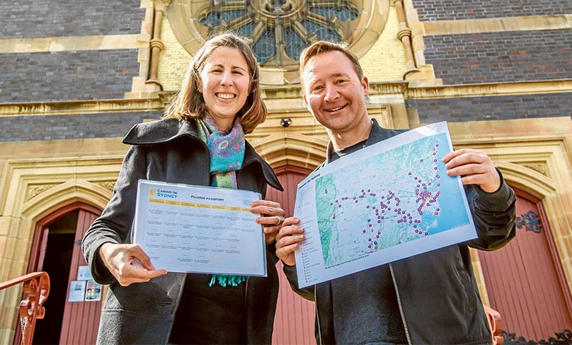 Giselle and Brent have turned their love for the Camino de Santiago into a pilgrimage in Sydney that all Australians can undertake. Photo: Giovanni Portelli