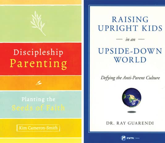 “Raising Upright Kids in an Upside-Down World: Defying the Anti-Parent Culture” by Ray Guarendi and “Discipleship Parenting: Planting the Seeds of Faith” by Kim Cameron-Smith. Images: CNS