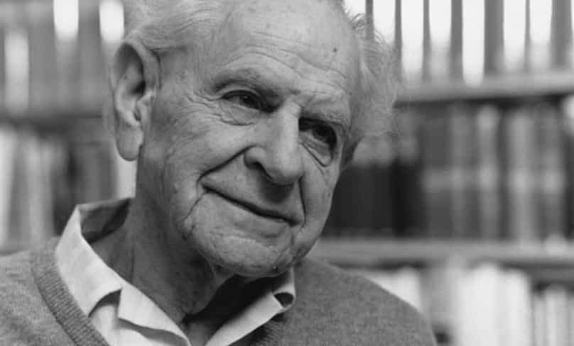Karl Popper in 1990. Photo: Lucinda Douglas-Menzies/Wikimedia Commons