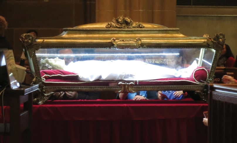 Major Relics of St. Maria Goretti in St. Joseph Cathedral (Columbus, Ohio). Photo: Nheyob/Wikimedia Commons, CC BY-SA 4.0