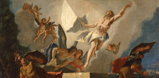 The Resurrection is depicted in a painting by Francesco Fontebasso. Photo: CNS artwork/Bridgeman Images