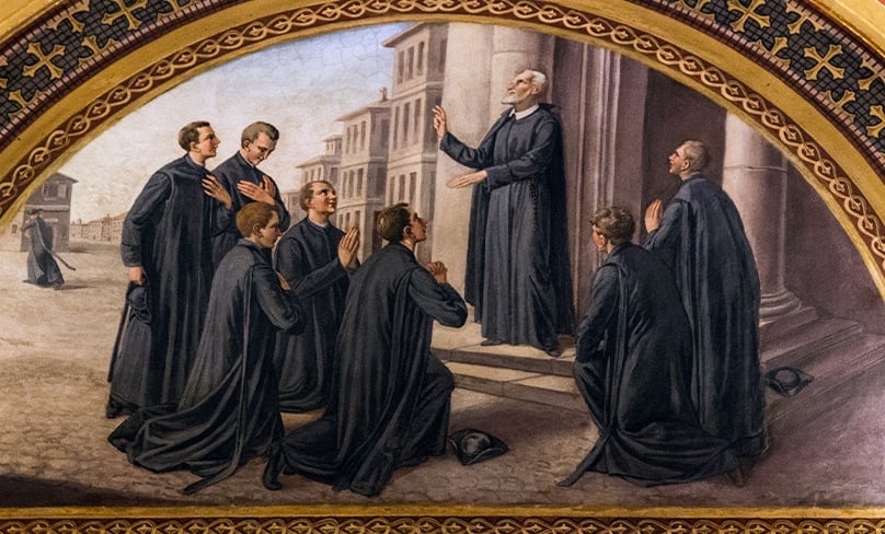 St Philip Neri blessing English Seminarians. Photo: Lawrence OP/Flickr, CC BY-NC-ND 2.0