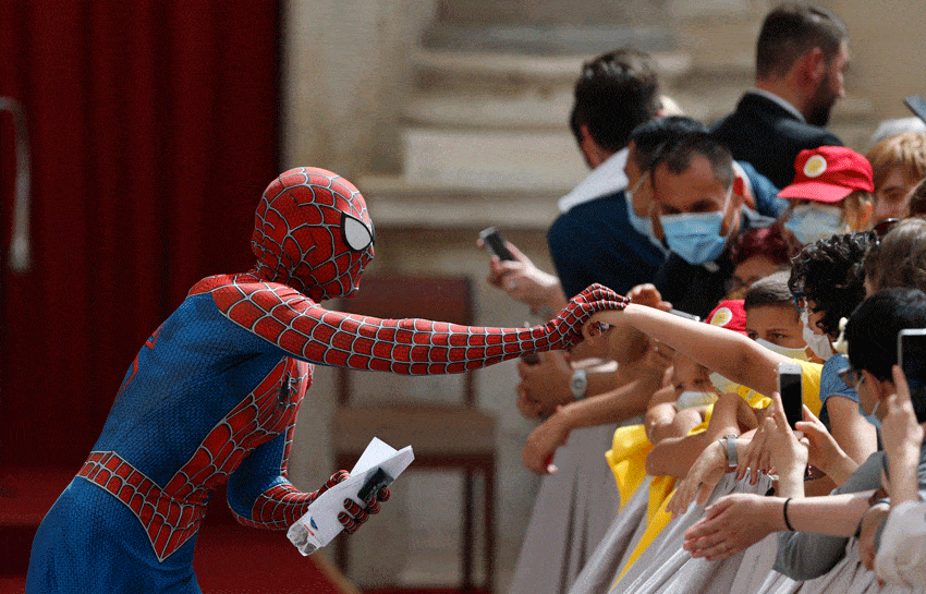 When Spider-Man met the Pope